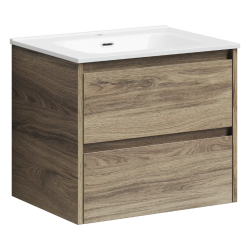 Sancos Тумба подвесная Libra 590х450х500, c двумя ящиками оснащенными доводчиками, дуб чарльстон, арт. LB60ECH