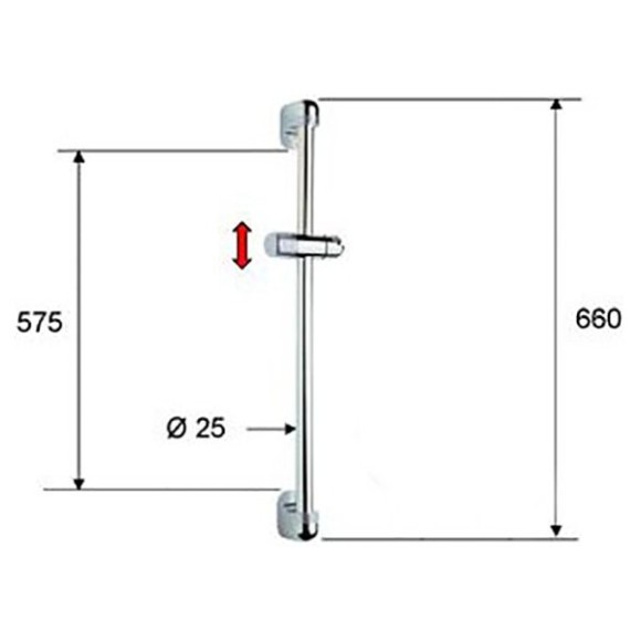 Remer Душевая штанга 311S, цвет: хром Remer Душевая штанга 311S, цвет: хром