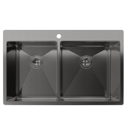 Мойка для кухни 800x500x200 Rinox Rivelato, черная арт. 8050 B2 PVD black Мойка для кухни 800x500x200 Rinox Rivelato, черная арт. 8050 B2 PVD black