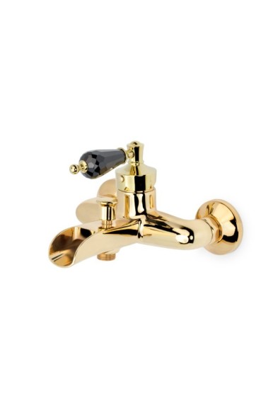 Boheme смеситель для ванны gold с черным swarovski, Vogue арт. 213-BSW