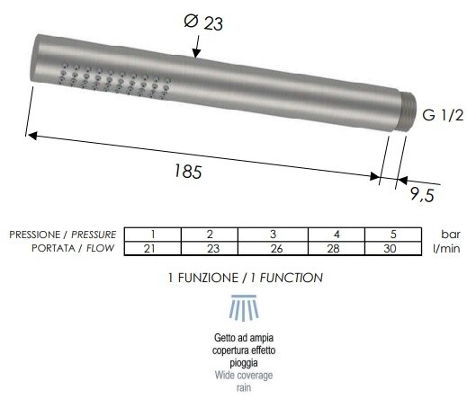 Remer Ручной душ SS317MMX, цвет: нержавеющая сталь шлифованная Remer Ручной душ SS317MMX, цвет: нержавеющая сталь шлифованная