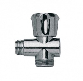 Remer Трехходовый шаровой кран 1/2*3/4", цвет: хром