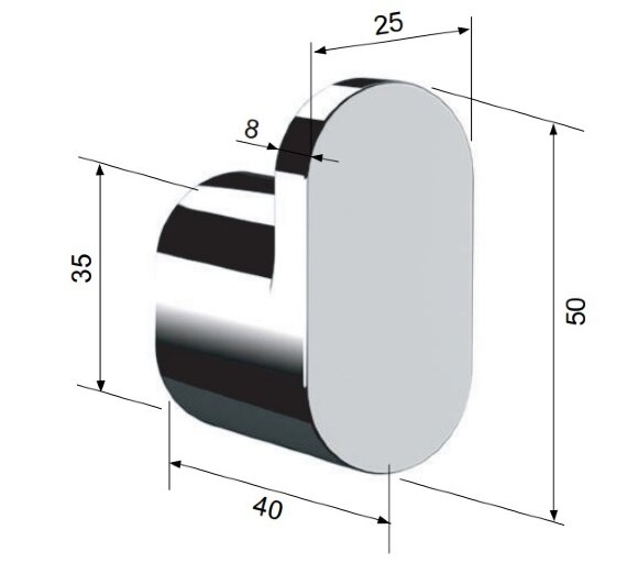Remer Крючок для ванной комнаты LN50NP Lounge цвет: никель Remer Крючок для ванной комнаты LN50NP Lounge цвет: никель