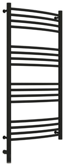 Электрический полотенцесушитель Богема 3.0 выгнутая 1000х500 МЭМ левый (матовый чёрный) Сунержа арт. 31-5802-1050