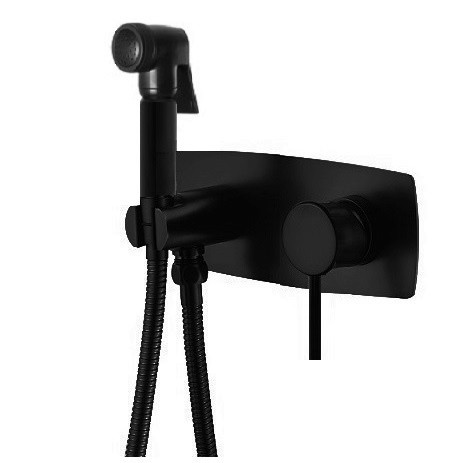 Remer Гигиенический душ со смесителем Minimal N60NO, цвет: черный