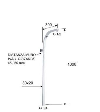 Remer Душевая стойка 329W, цвет: хром Remer Душевая стойка 329W, цвет: хром