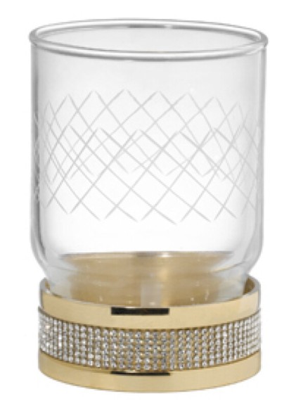 Boheme Стакан для зубных щеток латунь, стекло, золото Royal cristal арт. 10931-G