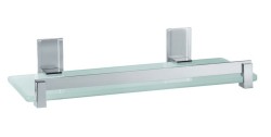 Gedy Стеклянная полка с бортиком, длина 30 см, хром арт. CD18(38) Gedy Стеклянная полка с бортиком, длина 30 см, хром арт. CD18(38)