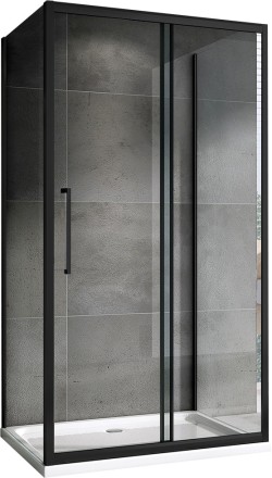 Abber Душевой уголок 1100x850мм Schwarzer Diamant, черный арт. AG30110BH-S85B-S85B Abber Душевой уголок 1100x850мм Schwarzer Diamant, черный арт. AG30110BH-S85B-S85B