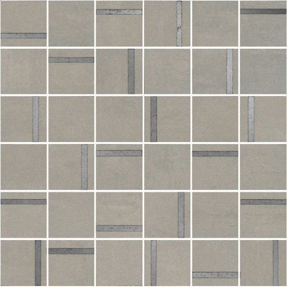 Вставка Гварди 30x30см, 2 мозаичный серый светлый матовый обрезной Kerama Marazzi арт. SG640120\MM