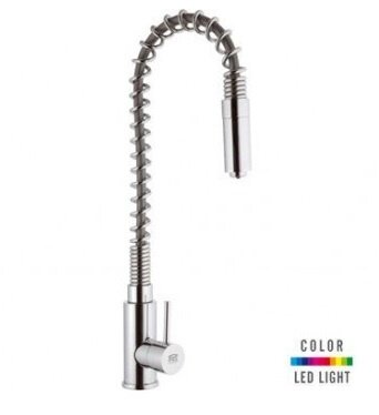 Remer Высокий смеситель для кухни с LED-подсветкой Minimal NR752 хром Remer Высокий смеситель для кухни с LED-подсветкой Minimal NR752 хром