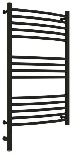 Электрический полотенцесушитель Богема 3.0 выгнутая 800х500 МЭМ левый (матовый чёрный) Сунержа арт. 31-5802-8050