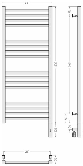 Электрический полотенцесушитель Модус 3.0 1000х400 МЭМ правый (белый) Сунержа арт. 12-5701-1040 Электрический полотенцесушитель Модус 3.0 1000х400 МЭМ правый (белый) Сунержа арт. 12-5701-1040