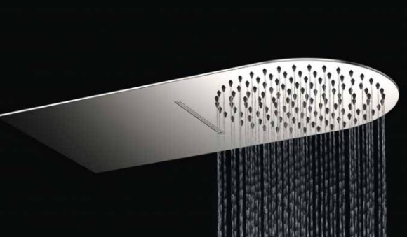 Remer Верхний душ с каскадным изливом 200*500 мм 350UFMCANOX цвет: черный