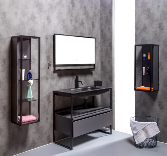 Boheme ящик под консоль 100 grey, 1 полка, Loft арт. 894-100-A