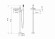 Boheme Смеситель напольный chrome touch chrome Stick арт. 129-CRCR.2