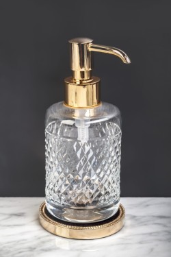 Boheme Дозатор для жидкого мыла латунь, стекло, золото Murano cristal арт. 10228