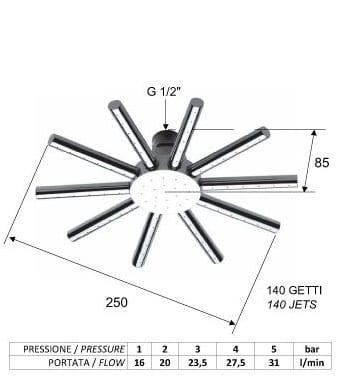 Remer Верхний душ d250 мм «SUN» 359S25 цвет: хром Remer Верхний душ d250 мм «SUN» 359S25 цвет: хром