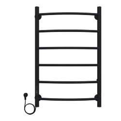 Azario Полотенцесушитель электрический 500/800 6 секций, диммер слева, черный, Verona арт. AZ04758B