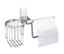 WasserKRAFT Держатель туалетной бумаги и освежителя leine k-5059white цвет: хром