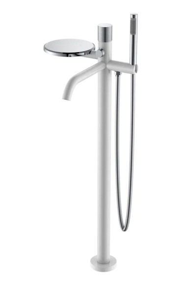 Boheme Смеситель напольный white touch chrome Stick арт. 129-WCR.2