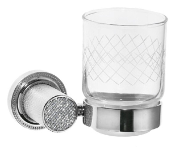 Boheme Стакан для зубных щеток латунь, стекло, хром Royal cristal арт. 10924-CR
