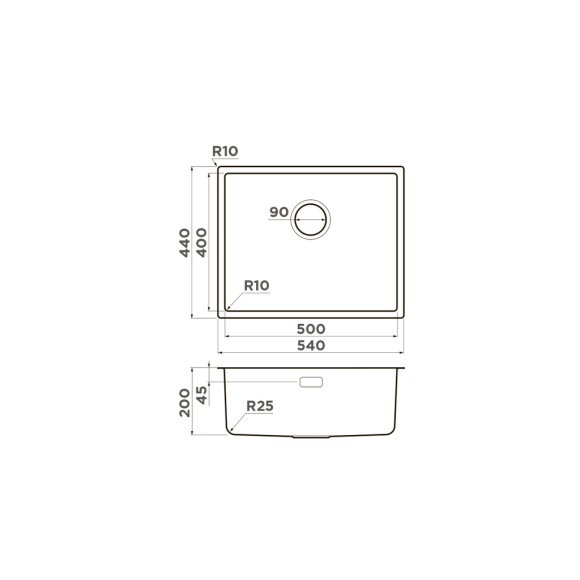 Omoikiri Кухонная мойка TADZAVA 54-U/I ULTRA GM, цвет: оружейная сталь, арт. 4993267