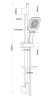 Душевой гарнитур Esko, арт. SSS1303SQBlack