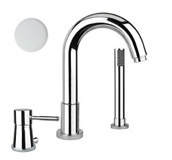 Webert смеситель на борт ванны, Rimini, RI850701740 цвет: белый Webert смеситель на борт ванны, Rimini, RI850701740 цвет: белый