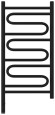 Электрический полотенцесушитель Элегия 3.0 800х400 МЭМ левый (матовый чёрный) Сунержа арт. 31-5818-8040
