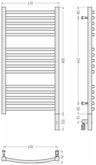 Электрический полотенцесушитель Аркус 3.0 800х400 МЭМ правый (сатин) Сунержа арт. 071-5705-8040 Электрический полотенцесушитель Аркус 3.0 800х400 МЭМ правый (сатин) Сунержа арт. 071-5705-8040