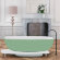 Kolpa-San Ванна MILO BATHTUB-FS 174X75 L.GREEN&WHITE арт. 592470