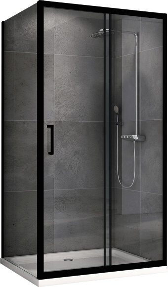 Abber Душевой уголок 1800x800мм Schwarzer Diamant, черный арт. AG30180B-S80B
