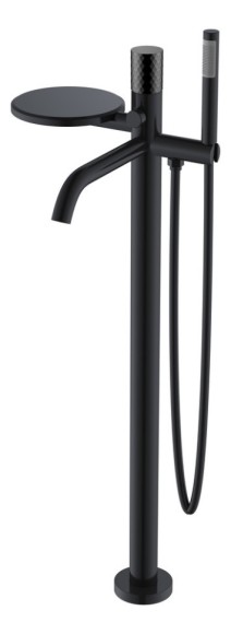 Boheme смеситель напольный black diamond black, Stick арт. 129-BB