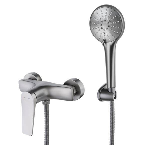 Смеситель для душа, Lemark Bronx, графит арт. LM3703GM