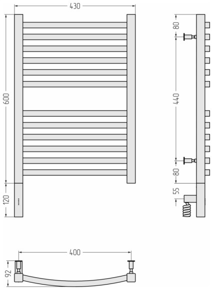 Электрический полотенцесушитель Аркус 3.0 600х400 МЭМ левый (матовое золото) Сунержа арт. 032-5704-6040 Электрический полотенцесушитель Аркус 3.0 600х400 МЭМ левый (матовое золото) Сунержа арт. 032-5704-6040