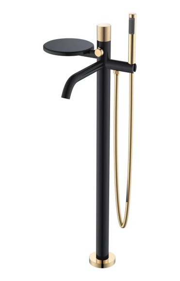 Boheme Смеситель напольный black touch gold Stick арт. 129-BG.2