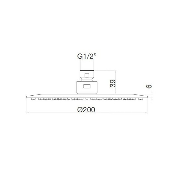 Webert верхний душ, AC1024065BRASS цвет: бронза