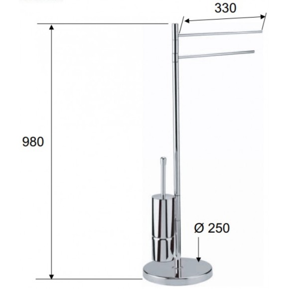 Remer Комплект для туалета Bagno RB555CR, цвет: хром