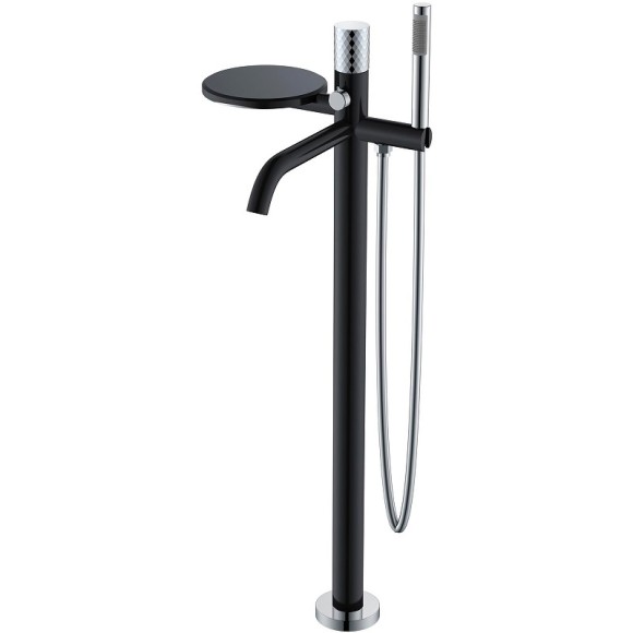 Boheme смеситель напольный black chrome, Stick арт. 129-BCR
