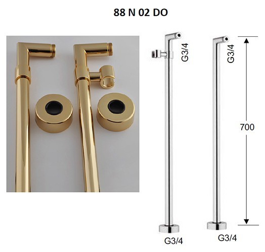 Remer Колонны для напольного смесителя 88N02DO, цвет: золото