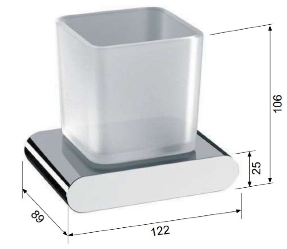 Remer Стакан для зубных щёток Lounge LN15CR, цвет: хром