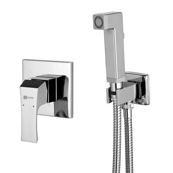 Смеситель с гигиеническим душем встраиваемый, Lemark Unit, хром арт. LM4519C
