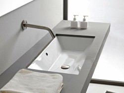 Scarabeo Раковина встраиваемая снизу с переливом без отверстий, цвет белый, Teorema 2.0 арт. 5135