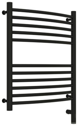 Электрический полотенцесушитель Богема 3.0 выгнутая 600х500 МЭМ правый (матовый чёрный) Сунержа арт. 31-5803-6050