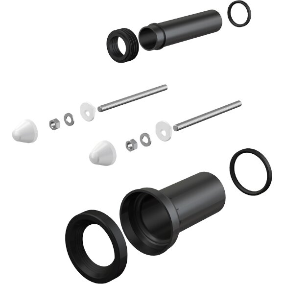 Alcaplast Впускной/выпускной патрубок для унитаза, черный арт. M900