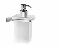 Gedy Настенный стеклянный дозатор c металлической помпой Glamour, хром арт. 5781(13)