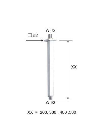 Remer Кронштейн для верхнего душа 100 мм 347S10, цвет: хром