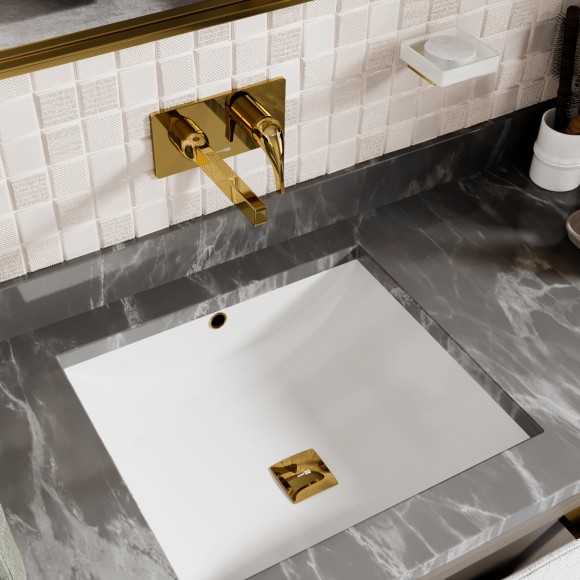 WasserKRAFT Встраиваемый смеситель для раковины sauer 7130 цвет: золото