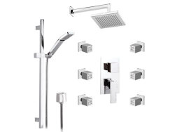 Remer Душевой комплект Wellness Qubika Q937S01, цвет: хром